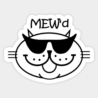 MEW'd - Black Outline Sticker